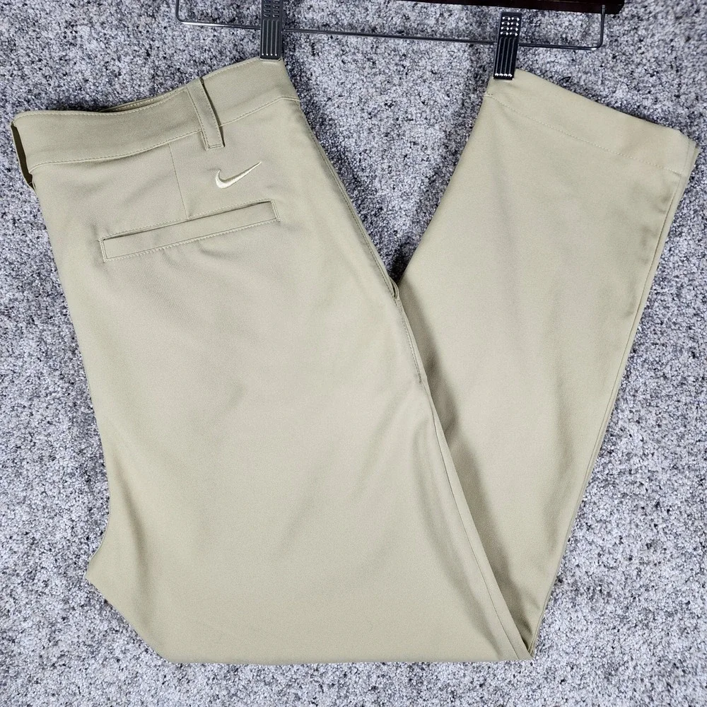Nike Golf Pants Mens 34x30 Khaki Dri-FIT Moisture Wicking Excellent